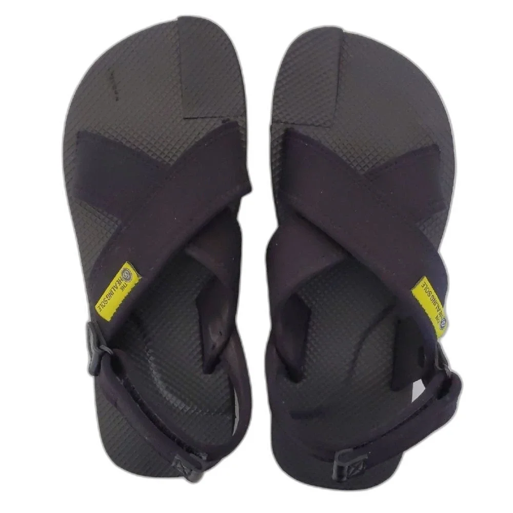 Womens' The Healing Sole Plantar Fasciitis Black Strappy Sandals Size 7 - Picture 6 of 9